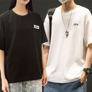 O.ONE 남여공용 와플패턴 무지 반팔 티셔츠