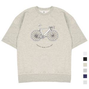 BIKE 오버핏 반팔 맨투맨 남여공용 6컬러