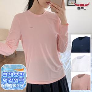 BFL 여성 크레오라 고스판 냉감 라운드/반목폴라 긴팔티셔츠 쿨이너티 S2ERTS-102W