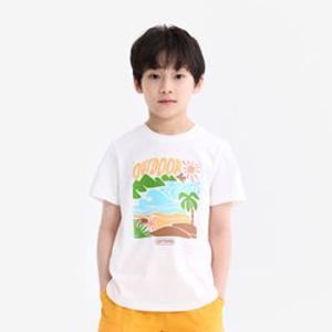 [본사][아웃도어프로덕츠키즈][온라인전용]전면그래픽 반팔티 (아이보리) OD252ISS92_IVY