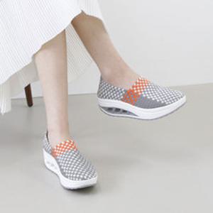 매쉬 키높이 슬립온 우븐슈즈 (5cm) 루미너스