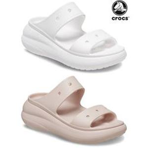 [크록스] 크러쉬 샌들 / 여성 키높이 통굽 슬리퍼 207670-100 화이트 207670-6UR 콰츠