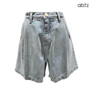 [백화점][에이비에프지]반 밴딩 원핀턱 하이웨이스트 데님 핫 팬츠 APZ3ZE31H
