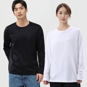 남여공용 무지 긴팔티셔츠 면티셔츠 커플티셔츠 가을 겨울 레이어드 티셔츠 긴팔면티 등산 골프 티셔츠