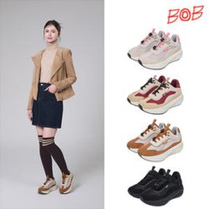 [TV상품]BOB 25FW 최신상 여성 소가죽 스니커즈 키높이 운동화
