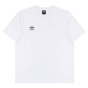 엄브로 베이직 폴리 스판 스몰로고 반팔 티셔츠 UR121SRS14WHT