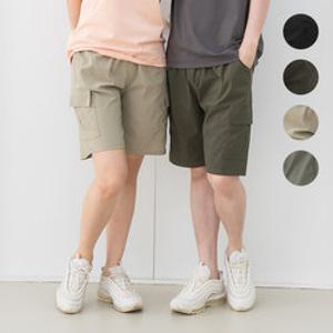 [~2XL] 남여 공용 인견 스판 릴렉스 하프 카고팬츠 4종 택1