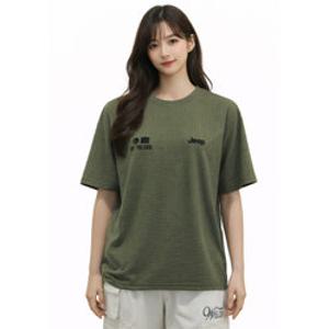 [백화점][지프] 2컬러 택1 클래식핏 시어서커 반팔티셔츠 R2TS 남 여 공용 이너티 면티 로고 자수 여름 JR2TSU141