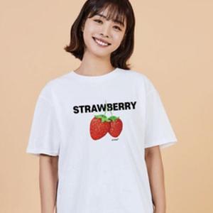 러블리티셔츠 딸기 키밍 여름커플티 민소매티