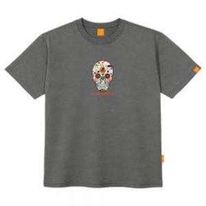 엘라모 플라워해골 반팔티 S~4XL 남녀공용
