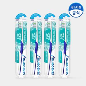 (리뉴얼)센소다인 딥클린 초 미세모 칫솔 4개