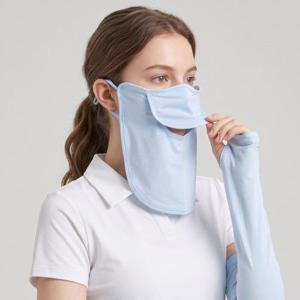 [루즈루나] 라우란 골프 쿨토시 쿨마스크 스포츠 여름 얼굴햇빛가리개 손등 자외선차단