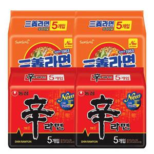 봉지라면 혼합 20봉(신라면10봉+삼양라면10봉)_