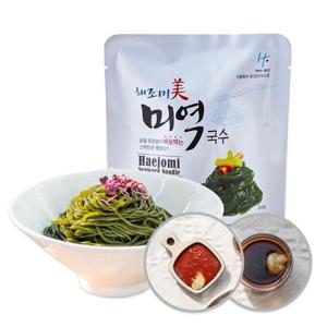 [작심밀도]국내산 저칼로리 해초 미역국수10팩+비빔소스5팩+모밀소스5팩