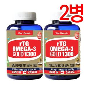 통라이프- rTG 알티지 오메가3골드 1300-6개월분-2병
