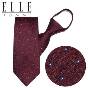 갤러리아_[ELLE HOMME] 엘르옴므 실크 지퍼/자동 넥타이 - 람빅 와인 8cm