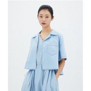 갤러리아_LAP (SET-상의)오픈 카라 데님 크랍 셔츠 AR2DB565