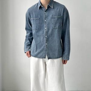 MAMEDRO / 남자청남방 남자데님셔츠 투포켓셔츠
