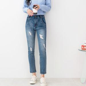 청바지 데님팬츠 슬랙스 워싱 스키니진 하이웨스트 여자