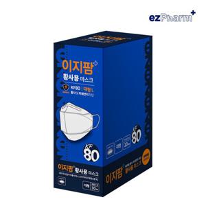 이지팜 마스크 KF80 대형 흰색 30P