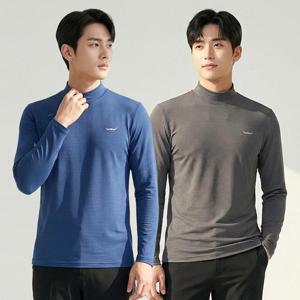 1+1 빅사이즈 BFL 콜드플레이스 남성 냉감 스트라이프 자외선차단 기능성 스포츠웨어 티셔츠(KP4OP2LT032M)