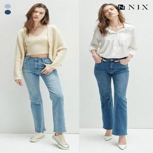 [닉스][NIX]여)지그재그 자수 부츠컷 데님팬츠(HNPSDDF503P)
