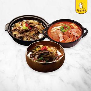 [원할머니] 육개장 2팩+뚝배기불고기 2팩+부대찌개 2팩