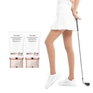 [더블유쇼핑]셀라보 스킨케어 선크림 시즌3 60g x2 + 자외선차단 골프스타킹 커피색_24615586_587813