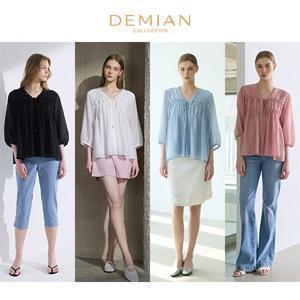 [데미안(DEMIAN)] 26SS 보헤미안 썸머 로맨틱 셔링 블라우스 2종
