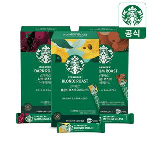 [5만원이상 랜덤굿즈] 스타벅스 프리미엄 커피 파우더타입 스틱 아메리카노 150T (다크/미디엄/블론드)
