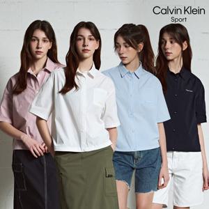 [CK스포츠] 25SS 썸머 우븐 반팔 여성 셔츠자켓 2종