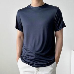 [라일리] Rly 쿨 여름 얇은 반팔 티셔츠 무지 라운드넥 워크웨어