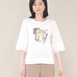 [애비뉴투지]엄마옷 피크닉 소매 핀턱 프린트 라운드 여성 봄 여름 셔링 블라우스 B04449