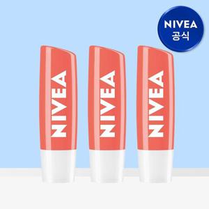 [니베아 공식] 니베아 립케어 피치 샤인 4.8g 3개