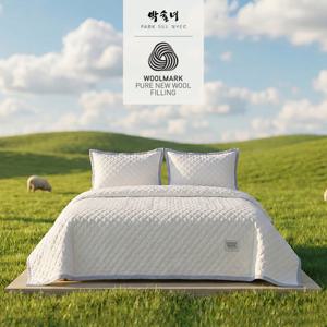 [SS+SS]10%앱할인 /26SS 호주산 100% 워셔블  삶은 양모 스프레드 2장+ 베개커버2장[박술녀]
