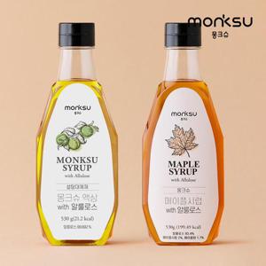 몽크슈 설탕대체 액상 알룰로스 530g+ 저당 메이플시럽 530g