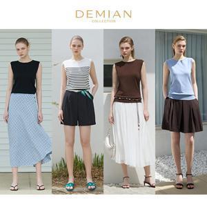 [데미안(DEMIAN)] 26SS 썸머 인견 블렌딩 니트 탑 4종