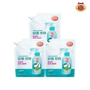 [온더바디]온더바디 코튼풋 발을씻자 풋샴푸 리필 자몽 500ML x 3개
