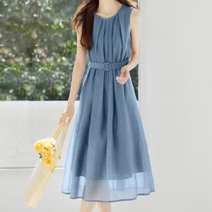 [블랙퀸] 이베라 핀턱주름 플리츠 루즈핏 원피스 blk003680
