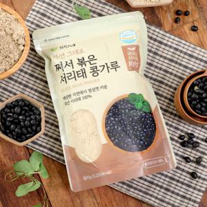 [자연식품] 100%국내산 자연그대로 쪄서 볶은 서리태 콩가루 500g x 1봉지