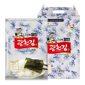 광천김 달인 파래전장 10봉 선물세트 /전장김/조미김/파래김