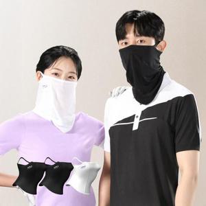 해가려 아이스 마스크 3종 세트 자외선차단 골프 마스크 자전거 쿨 마스크 냉감
