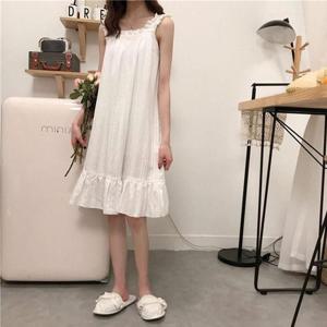 순면 나시 프릴 원피스 잠옷 홈웨어 W93F966
