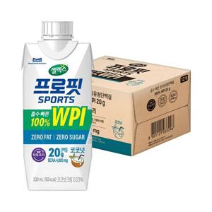 셀렉스 프로핏 웨이프로틴 드링크 코코넛(WPI)330ml 12팩/분리유청단백질/락토프리