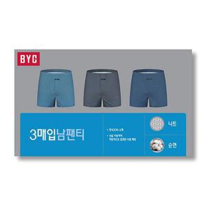 [BYC]3매입 남성 사각팬티 세트 MCF3014