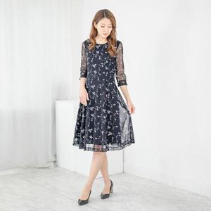 엄마옷 원피스 정장 7부 후레아 603BNM177 중년여성/50대/60대/마담/빅사이즈/할머니옷