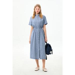 타미진스 여성 린넨 블렌드 맥시 셔츠 원피스 T32G1WOP35TWT2 TOMMY JEANS