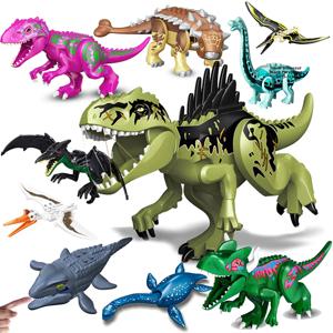 쥬라기 공룡 세계 잔인한 랩터 T-렉스 트리케라톱스 Indominus 렉스 모델 빌딩 블록 디노 벨로시 랩터 그림 벽돌 장난감