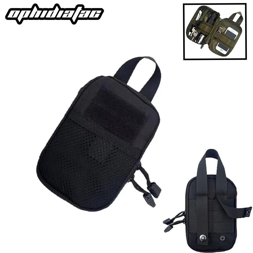 OPHIDIAN 600D 나일론 가방, 야외 Molle 허리 패니 팩, 전화 파우치 벨트 허리 가방, EDC 기어 사냥 가방, 가제트 지갑