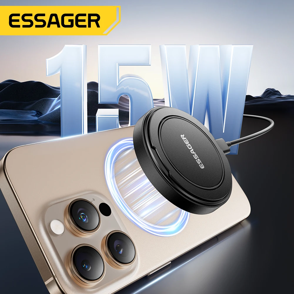 에사저 마그네틱 무선 충전기 (홀더 포함) 15W 고속 충전 아이폰16 15 14 13Pro Max 에어팟 미니 무선 휴대폰 충전기